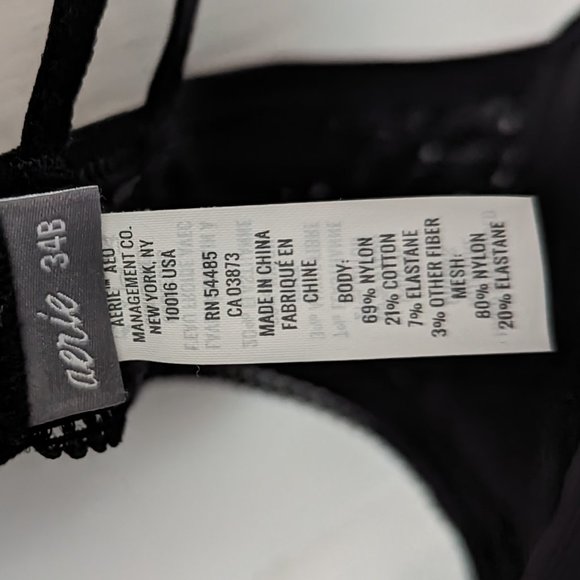 Aerie Be Real Black Bra with Lace - Picture 3 of 4